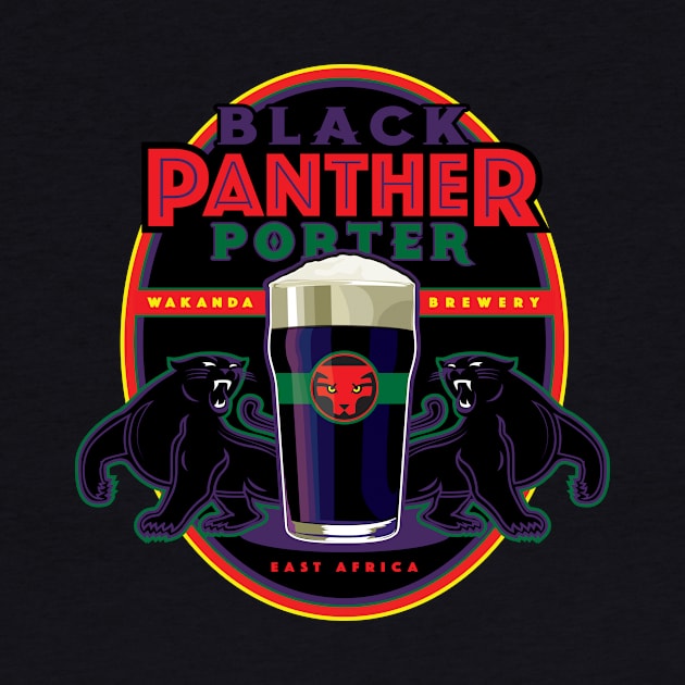 Black Panther Porter by MindsparkCreative